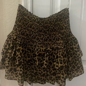 NWT Entrousa Leopard Print Skirt Great Condition